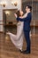 Adult couple learning to dance sensual classical dance