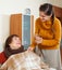 Adult daughter caring for unwell mother