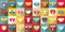 Adult diaper icons set flat vector. Layer sanitary