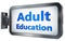 Adult Education on billboard background