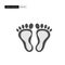Adult footprint icon design