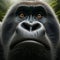 Adult gorilla peers into viewpoint, in unique portrait