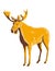 Adult Male Moose or Elk Viewed from Side WPA Poster Art