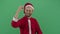Adult Man Santa Claus Making Fist Sign
