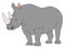 Adult rhinoceros, illustration, vector