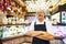 Adult seller portrait in butcher store