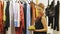 Adult stylish woman holding yellow shoes at the boutique