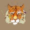 Adult tiger graphic icon