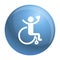 Adult wheelchair icon, simple style