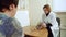 An adult woman with a teenage daughter at a reception at the Women`s Psychologist. children`s psychological counseling