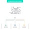 Advanced, future, gen, science, technology, eye Business Flow Chart Design with 3 Steps. Line Icon For Presentation Background