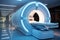 advanced MRI or CT scan medical diagnosis machine at hospital. Generative AI