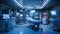 Advanced operating room with lots of equipment for surgical specialists