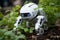 Advanced robotic vegetable harvesting system in a lush and vibrant field of fresh produce