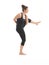 Advanced yoga posture demonstration