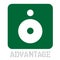 Advantage concept icon on white