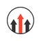 Advantage icon, business growth concept