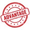 ADVANTAGE text on red grungy round rubber stamp