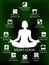 Advantages and profits of meditation infographic