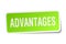 advantages sticker