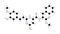 advantame molecule, structural chemical formula, ball-and-stick model, isolated image food additive e969