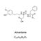 Advantame, sugar substitute, chemical formula and skeletal structure