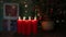 Advent background. Advent Season, four candles burning.