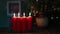 Advent background. Advent Season, four candles burning.