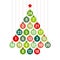 Advent Calendar Christmas Tree Of Hanging Christmas Balls Green And Red