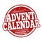 Advent calendar sign or stamp