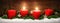 Advent decoration with two burning candles