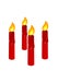 Advent red burning candles