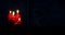 Advent theme Four Red Candles With dark background banner