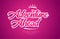 adventure ahead word text typography pink design icon