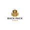 Adventure backpack bag logo design icon Vector in modern vintage hipster simple style