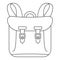 Adventure backpack icon, outline style
