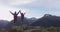 Adventure Happy Hiking Couple With Arms Outstretched At Fiordland National Park