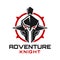 Adventure Knight helmet logo design