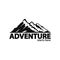 Adventure in mountains trip expedition shop logo template