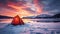 adventure nature travel sunset winter