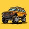 Adventure offroad overland SUV vector