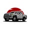 Adventure Pickup Truck Vector Isolated Illustration