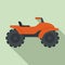 Adventure quad bike icon, flat style