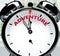 Adventure soon, almost there, in short time - a clock symbolizes a reminder that Adventure is near, will happen and finish quickly