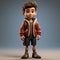 Adventure-themed 3d Cartoon Character John With Backpack