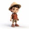 Adventure-themed 3d Cartoon Illustration Of Daniel With Hat