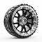Adventure Themed 3d Tire Design In Silver And Black
