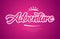 adventure word text typography pink design icon