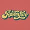 Adventure word typography style illustration