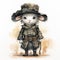 Adventurer In Costume Clothing: Digital Drawing Inspired By Jean-baptiste Monge